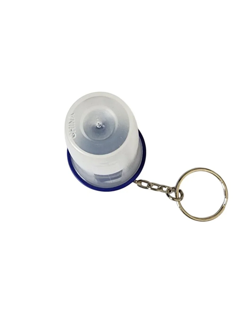 Tupperware Keychain Blue Quick Shake Mini Container NEW - Picture 3 of 3